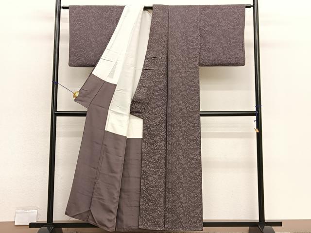 平和屋着物■上質なお召　抽象文様　正絹　逸品　BAAX2924hv