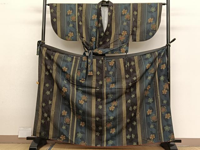 平和屋着物■上質な小紋　二部式　花間道　正絹　逸品　BAAX2925hv