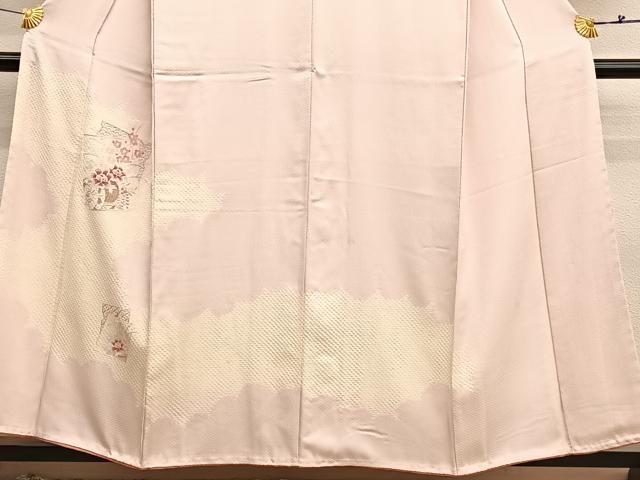 平和屋着物■訪問着　絞り　刺繍　色紙重ね花車文　正絹　逸品　BAAX2928hv