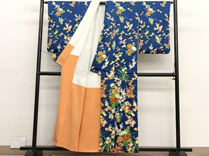 平和屋着物■訪問着　草花文　金彩　正絹　逸品　BAAX2931hv