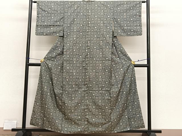 平和屋着物■本場染大島紬　有職文様　正絹　逸品　BAAX2932hv