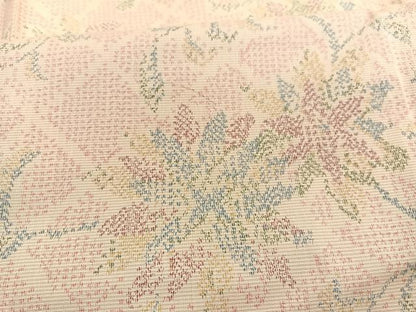 平和屋着物■上質な紬　更紗花文　正絹　逸品　BAAX2935hv