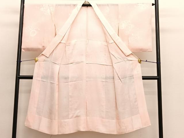 平和屋着物■長襦袢　無双仕立て　流水花鼓地紋　暈し染め　正絹　逸品　BAAX2936hv