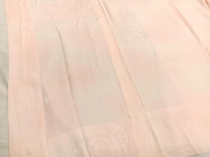 平和屋着物■長襦袢　無双仕立て　流水花鼓地紋　暈し染め　正絹　逸品　BAAX2936hv