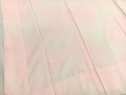 平和屋着物■長襦袢　無双仕立て　椿　暈し染め　正絹　逸品　BAAX2937hv