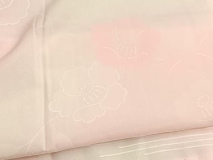 平和屋着物■長襦袢　無双仕立て　椿　暈し染め　正絹　逸品　BAAX2937hv