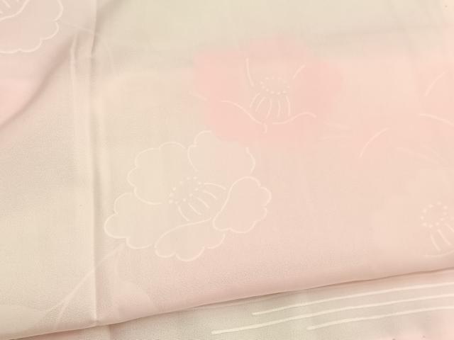 平和屋着物■長襦袢　無双仕立て　椿　暈し染め　正絹　逸品　BAAX2937hv