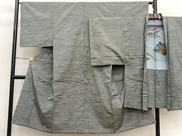 平和屋着物■男性　紬　アンサンブル　霞文　さが美扱い　正絹　逸品　BAAX2939hv