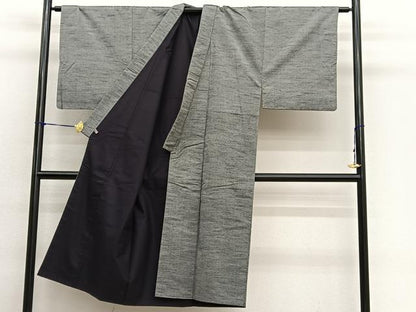 平和屋着物■男性　紬　アンサンブル　霞文　さが美扱い　正絹　逸品　BAAX2939hv