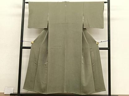 平和屋着物■江戸小紋　彫士：住田双光・染士：服部光擴　草木染　極鮫小紋　反端付き　正絹　逸品　BAAX2941hv