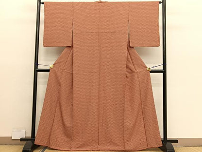 平和屋着物■上質な小紋　枝花文正絹　逸品　BAAX2943hv