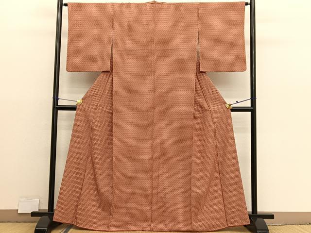 平和屋着物■上質な小紋　枝花文正絹　逸品　BAAX2943hv
