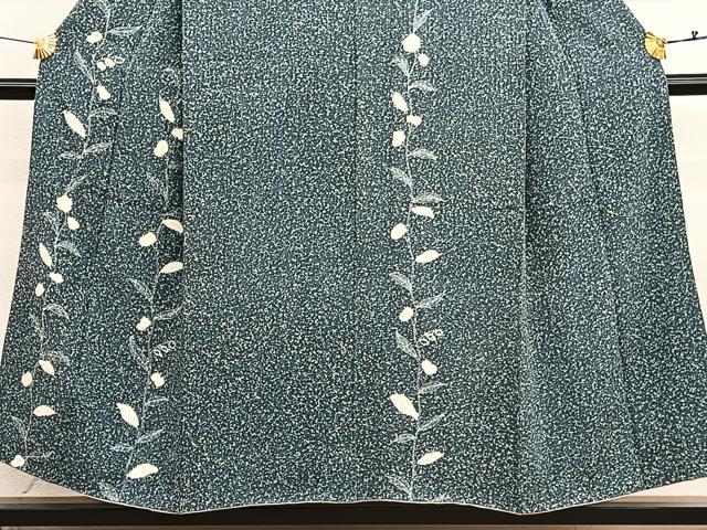 平和屋着物■訪問着　絞り　枝花文　正絹　逸品　BAAX2948hv