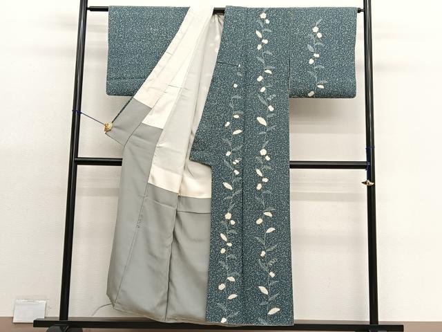 平和屋着物■訪問着　絞り　枝花文　正絹　逸品　BAAX2948hv