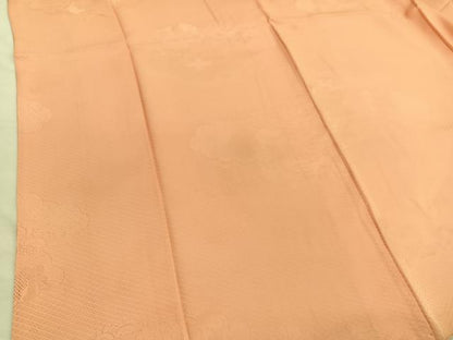 平和屋着物■上質な色無地　雲取り有職地紋　深支子色　正絹　逸品　BAAX2953hv