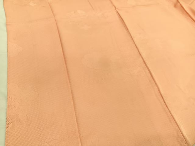 平和屋着物■上質な色無地　雲取り有職地紋　深支子色　正絹　逸品　BAAX2953hv