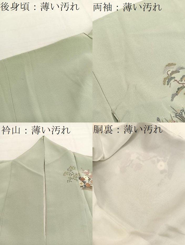 平和屋着物■訪問着　風景文　暈し染め　金彩　正絹　逸品　BAAX2961hv