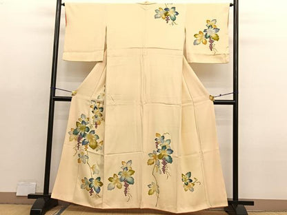 平和屋着物■訪問着　葡萄　暈し染め　金彩　正絹　逸品　BAAX2964hv