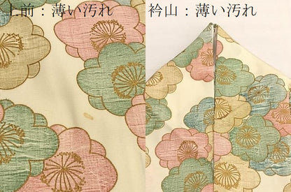 平和屋着物■上質な小紋　梅　金彩　正絹　逸品　BAAX2966hv