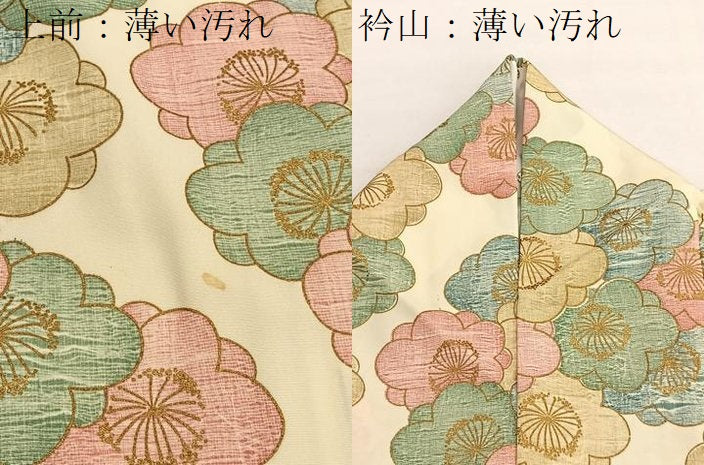 平和屋着物■上質な小紋　梅　金彩　正絹　逸品　BAAX2966hv