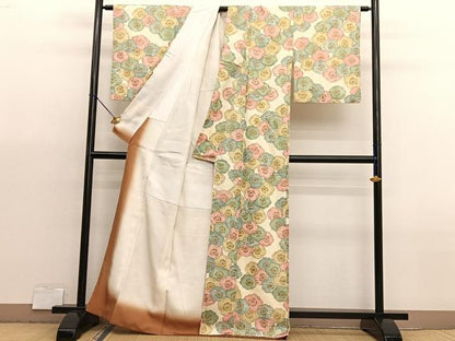 平和屋着物■上質な小紋　梅　金彩　正絹　逸品　BAAX2966hv