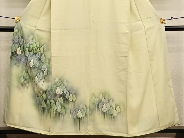 平和屋着物■訪問着　樹林文　暈し染め　金彩　正絹　逸品　BAAX2972hv