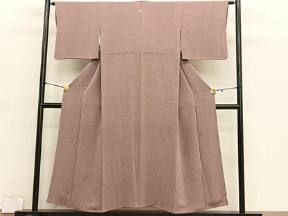 平和屋着物■上質な色無地　鴇浅葱色　鬼しぼ縮緬　正絹　逸品　BAAX2973hv