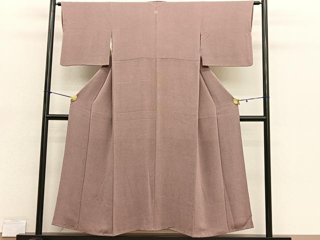 平和屋着物■上質な色無地　鴇浅葱色　鬼しぼ縮緬　正絹　逸品　BAAX2973hv
