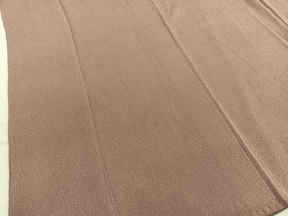 平和屋着物■上質な色無地　鴇浅葱色　鬼しぼ縮緬　正絹　逸品　BAAX2973hv