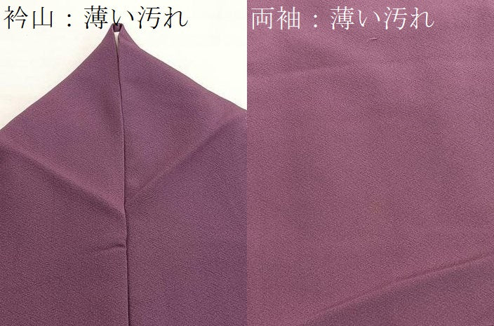 平和屋着物■上質な色無地　二藍色　正絹　逸品　BAAX2974hv