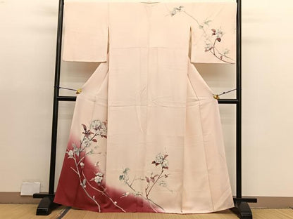 平和屋着物■訪問着　枝花文　暈し染め　正絹　逸品　BAAX2978hv