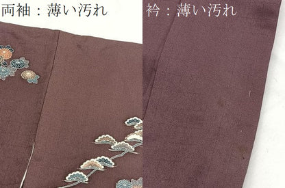 平和屋着物■訪問着　草花文　金彩　正絹　逸品　BAAX2979hv