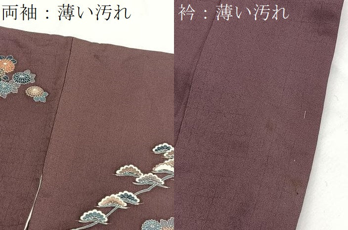 平和屋着物■訪問着　草花文　金彩　正絹　逸品　BAAX2979hv