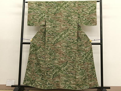 平和屋着物■上質な小紋　手描き　風景文　正絹　逸品　BAAX2980hv
