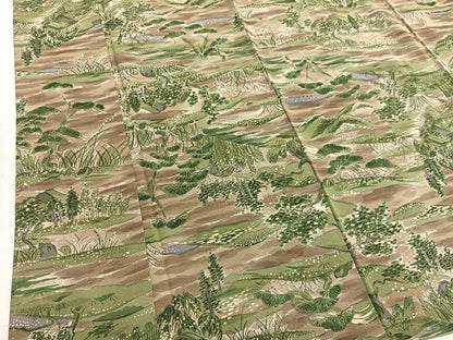 平和屋着物■上質な小紋　手描き　風景文　正絹　逸品　BAAX2980hv