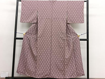 平和屋着物■上質なお召　飾花文　金糸　正絹　逸品　BAAX2983hv