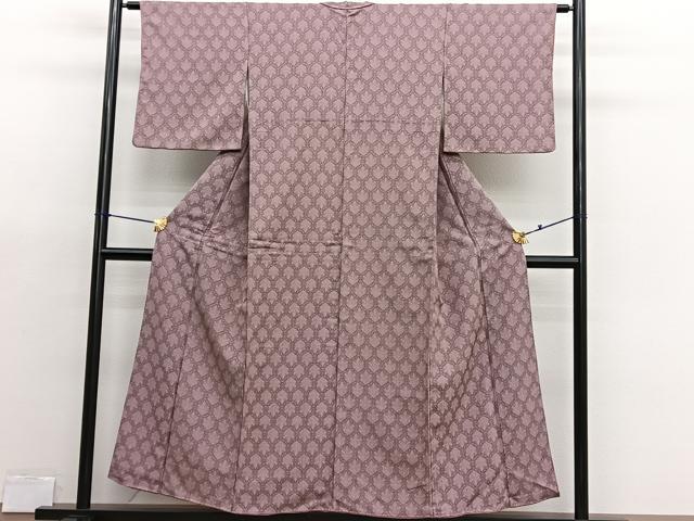平和屋着物■上質なお召　飾花文　金糸　正絹　逸品　BAAX2983hv