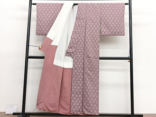 平和屋着物■上質なお召　飾花文　金糸　正絹　逸品　BAAX2983hv
