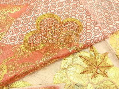 平和屋着物■豪華振袖　駒刺繍　松皮菱花文　金銀彩　三越扱い　正絹　逸品　BAAX2985hv