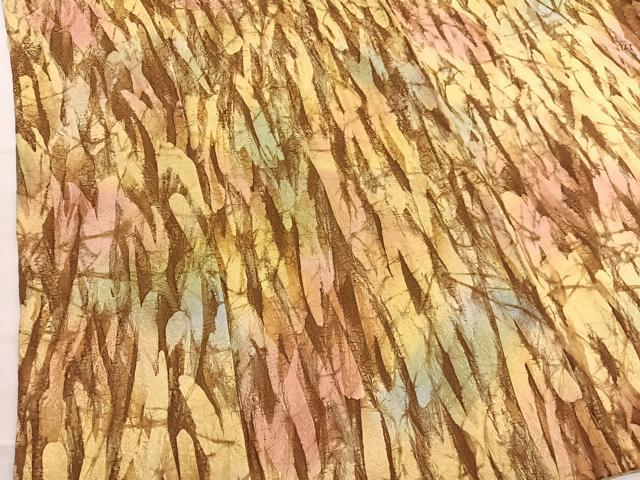 平和屋着物■上質な小紋　抽象文様　暈し染め　ろうけつ染め　正絹　逸品　BAAX2989hv