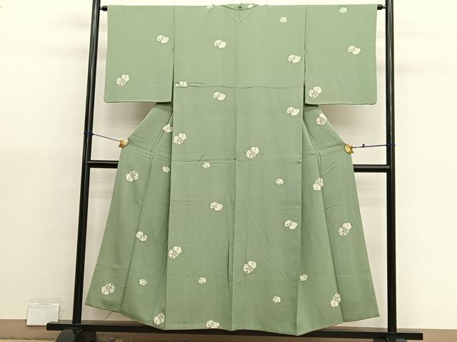 平和屋着物■上質な小紋　舞梅文　正絹　逸品　BAAX2992hv