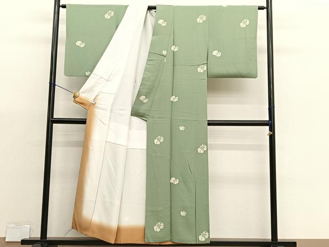 平和屋着物■上質な小紋　舞梅文　正絹　逸品　BAAX2992hv