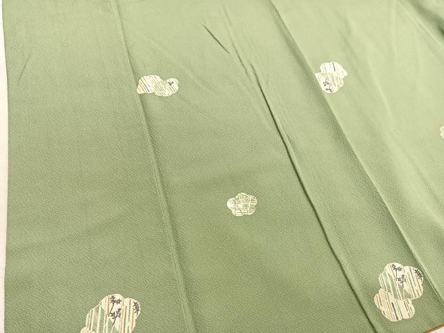平和屋着物■上質な小紋　舞梅文　正絹　逸品　BAAX2992hv