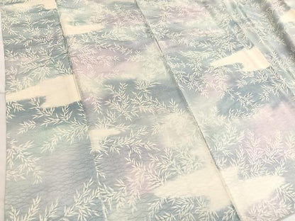 平和屋着物■上質な小紋　枝葉文　暈し染め　正絹　逸品　BAAX2993hv
