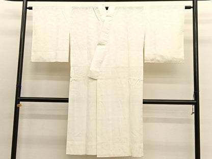 平和屋着物■長襦袢　無双仕立て　草花地紋　正絹　逸品　BAAX2996hv