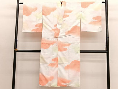 平和屋着物■長襦袢　袷　瑞雲　暈し染め　洗える着物　未使用　BAAX2997hv
