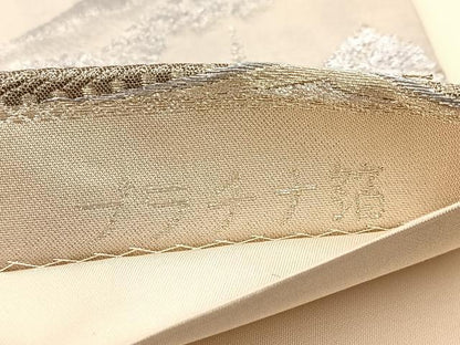 平和屋着物◎六通柄袋帯　平等院鳳凰堂　プラチナ箔　正絹　逸品　BAAX3011yc