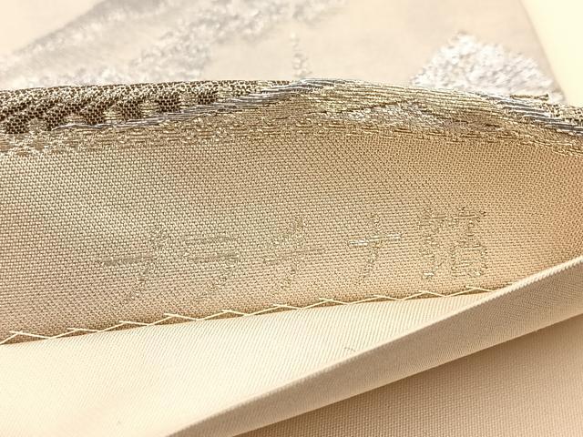 平和屋着物◎六通柄袋帯　平等院鳳凰堂　プラチナ箔　正絹　逸品　BAAX3011yc