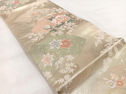 平和屋着物◎佐賀錦　六通柄袋帯　琳派百選　プラチナ箔　正絹　逸品　BAAX3016yc