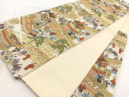 平和屋着物◎六通柄袋帯　唐織　祇園祭　金糸　正絹　逸品　BAAX3029yc